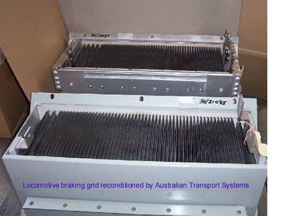 Locomotive braking grid reconditioned by Australian Transport Systems